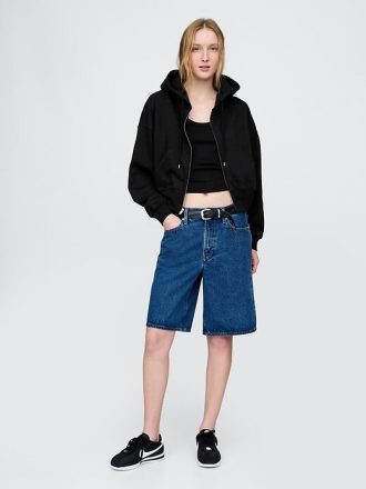 Felpa con cappuccio e zip intera VintageSoft Wedge