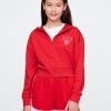 Felpa con cappuccio e zip VintageSoft Crop per bambini Felpa con cappuccio e zip VintageSoft Crop per bambini