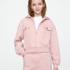Felpa con cappuccio e zip VintageSoft Crop per bambini Felpa con cappuccio e zip VintageSoft Crop per bambini