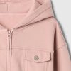 Felpa con cappuccio e zip VintageSoft Crop per bambini Felpa con cappuccio e zip VintageSoft Crop per bambini