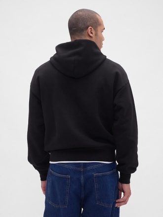 Felpa con cappuccio in spugna francese extra pesante