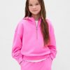 Felpa con cappuccio mezza zip VintageSoft per bambini Felpa con cappuccio mezza zip VintageSoft per bambini