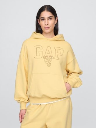 Felpa con cappuccio oversize con logo Disney per adulti Gap ×