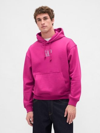 Felpa con cappuccio oversize con logo pesante