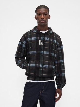 Felpa con cappuccio oversize con logo pesante