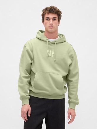Felpa con cappuccio oversize con logo pesante