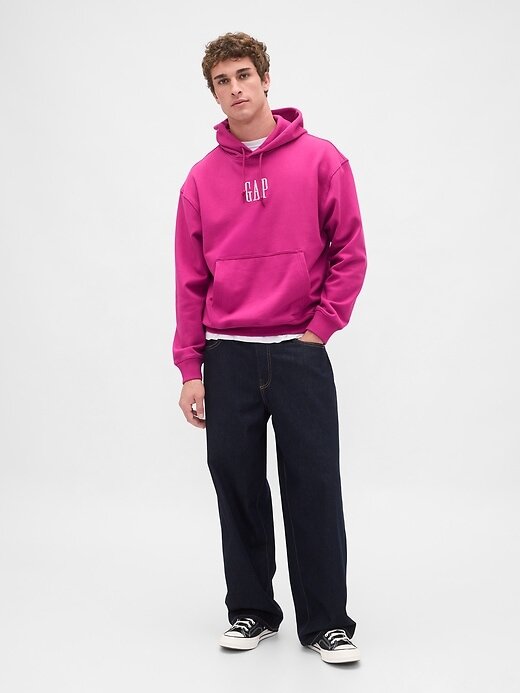 Felpa con cappuccio oversize con logo pesante Felpa con cappuccio oversize con logo pesante