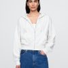 Felpa con cappuccio oversize in spugna francese con zip e zeppa Felpa con cappuccio oversize in spugna francese con zip e zeppa