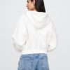 Felpa con cappuccio oversize in spugna francese con zip e zeppa Felpa con cappuccio oversize in spugna francese con zip e zeppa