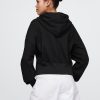 Felpa con cappuccio oversize in spugna francese con zip e zeppa Felpa con cappuccio oversize in spugna francese con zip e zeppa