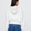 Felpa con cappuccio oversize in spugna francese con zip e zeppa Felpa con cappuccio oversize in spugna francese con zip e zeppa