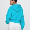 Felpa con cappuccio oversize in spugna francese con zip e zeppa Felpa con cappuccio oversize in spugna francese con zip e zeppa