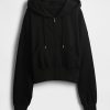 Felpa con cappuccio oversize in spugna francese con zip e zeppa Felpa con cappuccio oversize in spugna francese con zip e zeppa