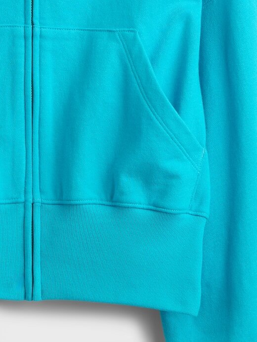 Felpa con cappuccio oversize in spugna francese con zip e zeppa Felpa con cappuccio oversize in spugna francese con zip e zeppa
