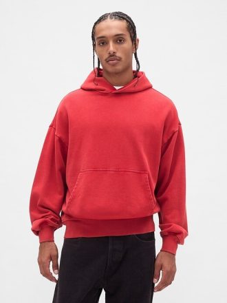 Felpa con cappuccio oversize pesante