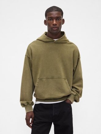 Felpa con cappuccio oversize pesante
