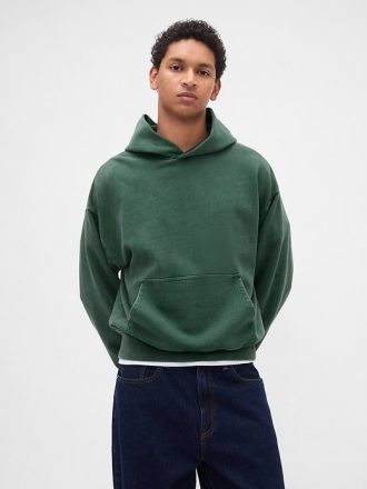 Felpa con cappuccio oversize pesante