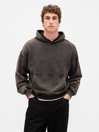 Felpa con cappuccio oversize pesante