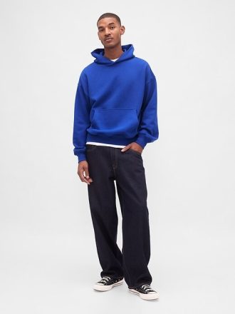 Felpa con cappuccio oversize pesante