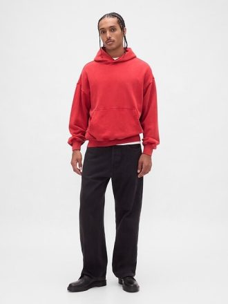 Felpa con cappuccio oversize pesante