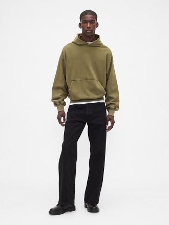 Felpa con cappuccio oversize pesante