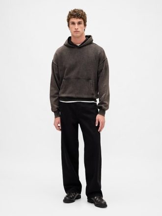 Felpa con cappuccio oversize pesante