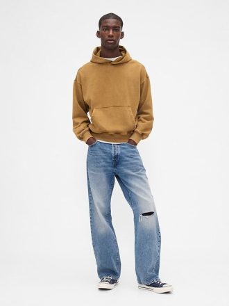 Felpa con cappuccio oversize pesante
