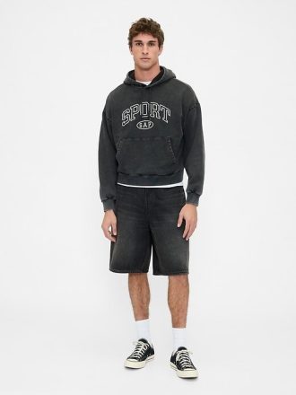 Felpa con cappuccio oversize pesante con logo