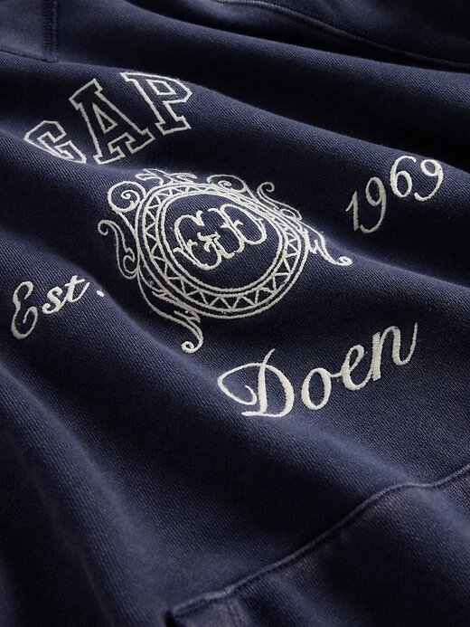 Felpa con cappuccio raglan con logo Gap × DÔEN per adulti Felpa con cappuccio raglan con logo Gap × DÔEN per adulti