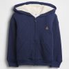 Felpa con cappuccio termica con cerniera e fodera in sherpa per neonati e bambini piccoli Felpa con cappuccio termica con cerniera e fodera in sherpa per neonati e bambini piccoli