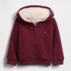 Felpa con cappuccio termica con cerniera e fodera in sherpa per neonati e bambini piccoli Felpa con cappuccio termica con cerniera e fodera in sherpa per neonati e bambini piccoli