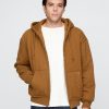 Felpa con cappuccio trapuntata con zip e fodera a nido d’ape Felpa con cappuccio trapuntata con zip e fodera a nido d’ape