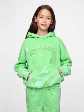 Felpa con cappuccio vintage con logo morbido per bambini