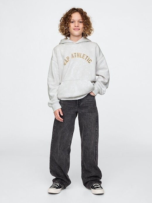Felpa con cappuccio vintage con logo morbido per bambini Felpa con cappuccio vintage con logo morbido per bambini