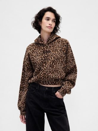 Felpa con cappuccio VintageSoft Crop Logo
