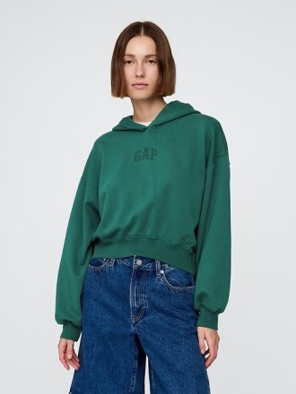 Felpa con cappuccio VintageSoft Crop Logo
