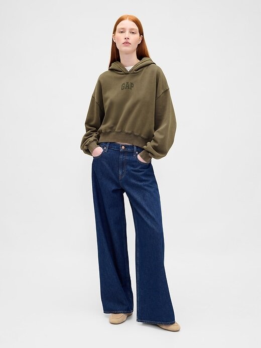 Felpa con cappuccio VintageSoft Crop Logo Felpa con cappuccio VintageSoft Crop Logo