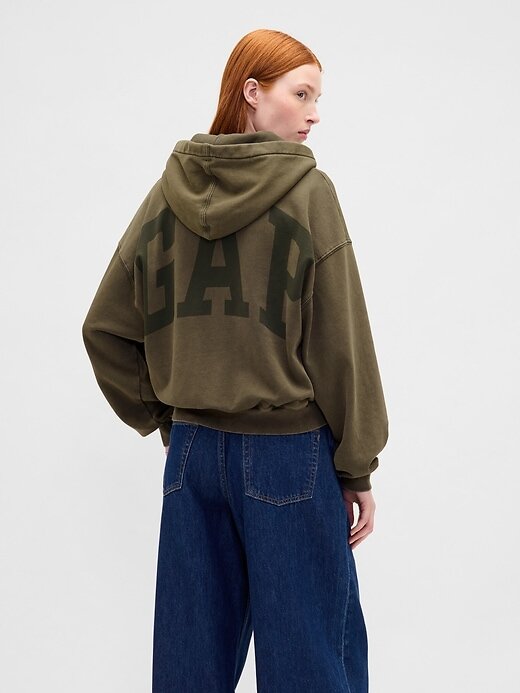 Felpa con cappuccio VintageSoft Crop Logo Felpa con cappuccio VintageSoft Crop Logo