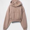 Felpa con cappuccio VintageSoft Crop Logo