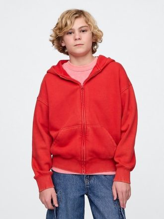 Felpa con cappuccio VintageSoft Zip per bambini