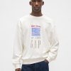 Felpa oversize con logo in spugna francese pesante Felpa oversize con logo in spugna francese pesante