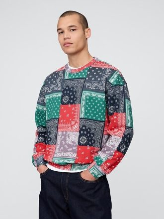 Felpa oversize pesante con bandana