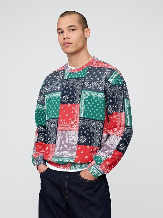 Felpa oversize pesante con bandana Felpa oversize pesante con bandana