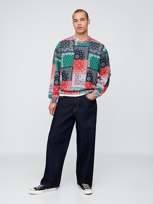 Felpa oversize pesante con bandana Felpa oversize pesante con bandana