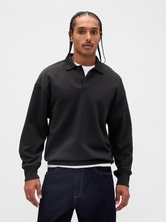 Felpa polo oversize pesante
