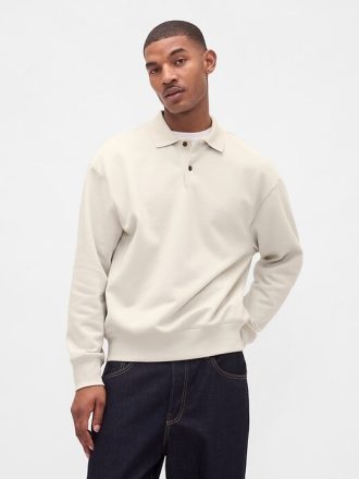 Felpa polo oversize pesante
