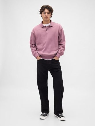 Felpa polo oversize pesante