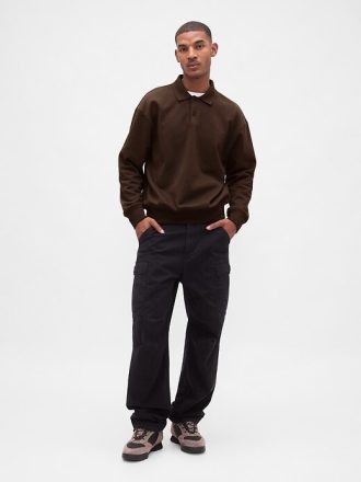 Felpa polo oversize pesante