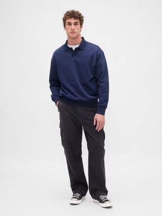 Felpa polo oversize pesante