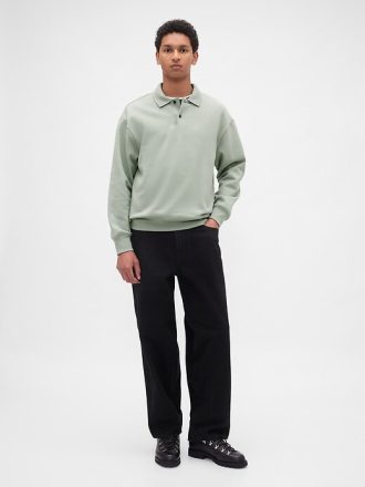 Felpa polo oversize pesante